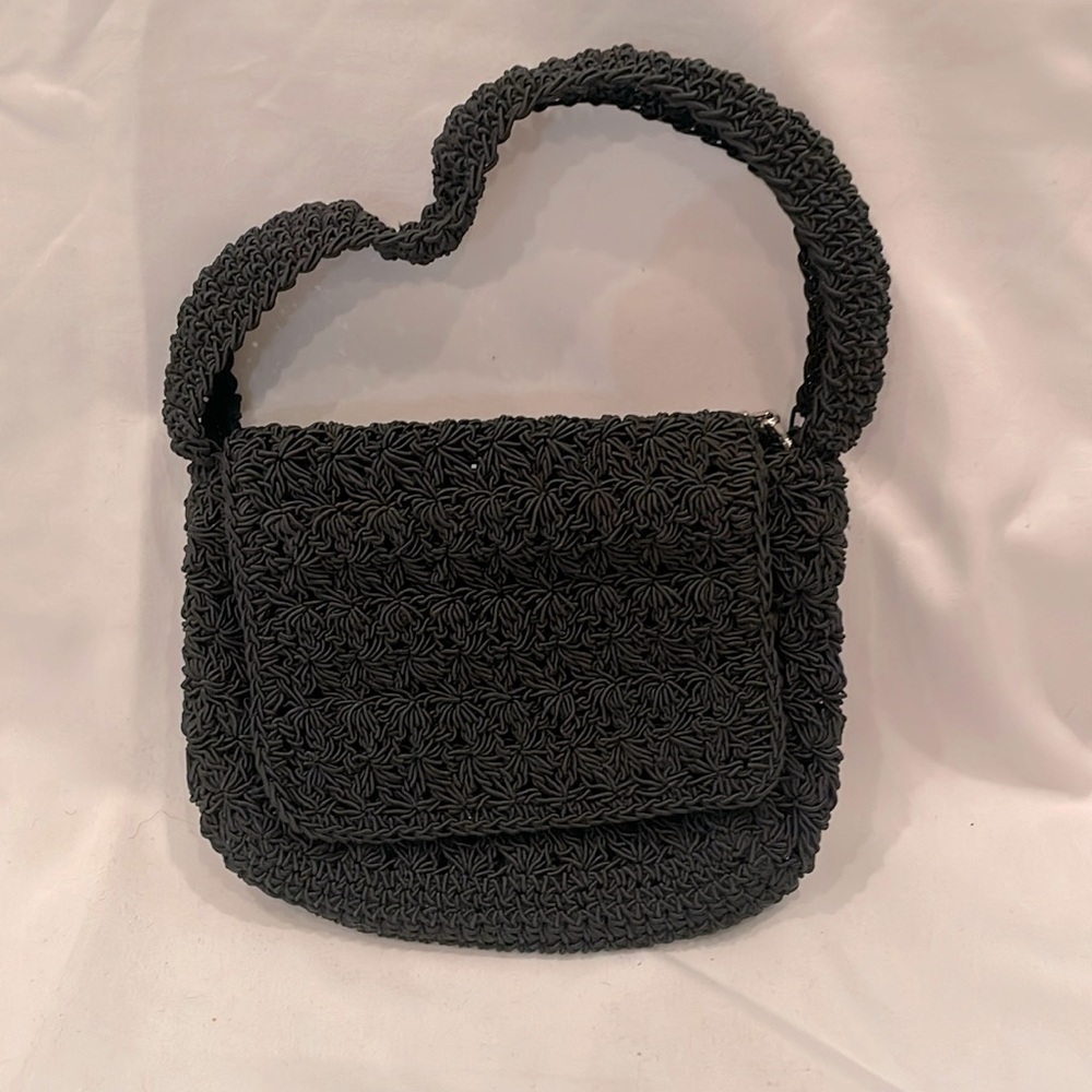 Vintage Old Navy Black Crochet Bag